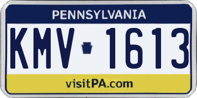 PA license plate KMV1613