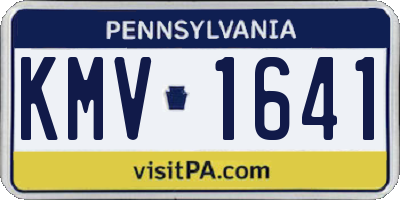 PA license plate KMV1641