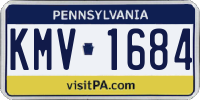 PA license plate KMV1684