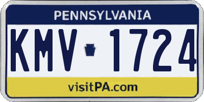 PA license plate KMV1724
