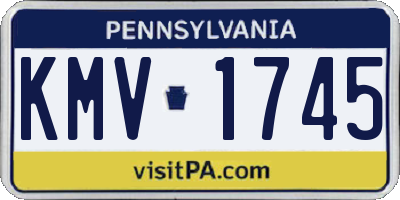 PA license plate KMV1745