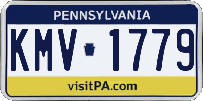 PA license plate KMV1779