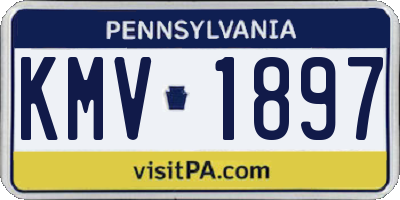 PA license plate KMV1897