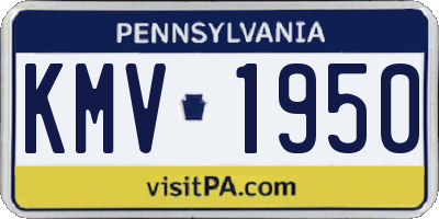 PA license plate KMV1950