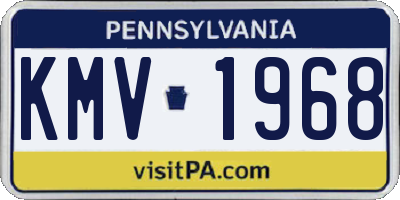 PA license plate KMV1968