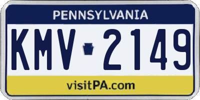 PA license plate KMV2149