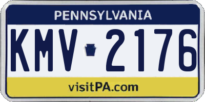 PA license plate KMV2176