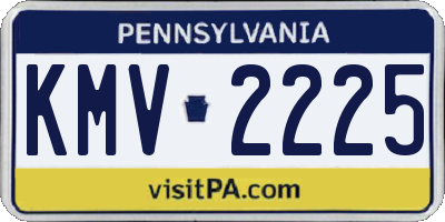 PA license plate KMV2225