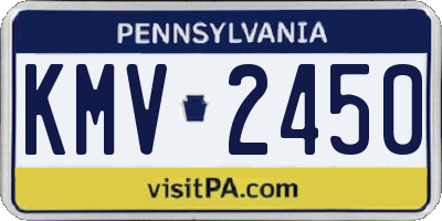 PA license plate KMV2450