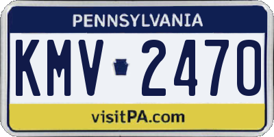 PA license plate KMV2470