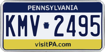 PA license plate KMV2495