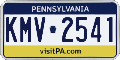 PA license plate KMV2541
