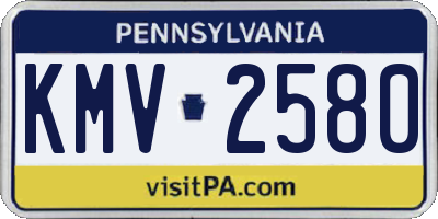 PA license plate KMV2580