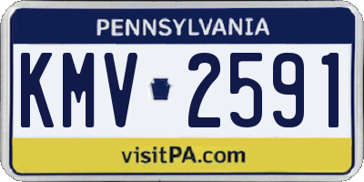 PA license plate KMV2591
