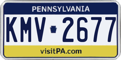 PA license plate KMV2677