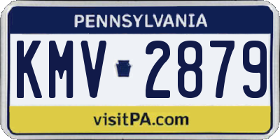 PA license plate KMV2879