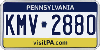 PA license plate KMV2880