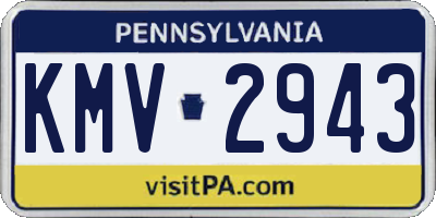 PA license plate KMV2943