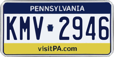PA license plate KMV2946
