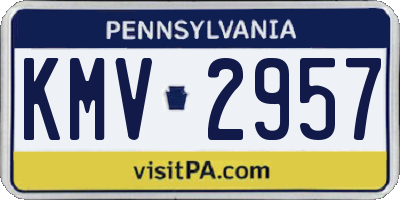 PA license plate KMV2957