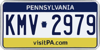 PA license plate KMV2979