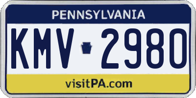 PA license plate KMV2980