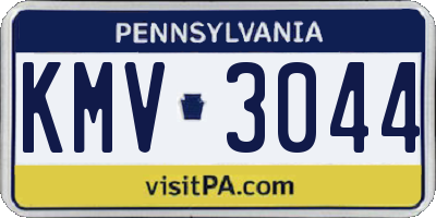 PA license plate KMV3044