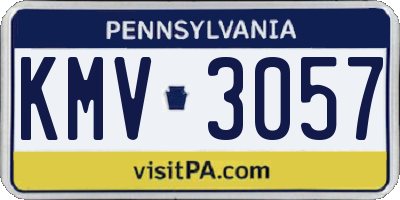 PA license plate KMV3057