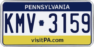 PA license plate KMV3159
