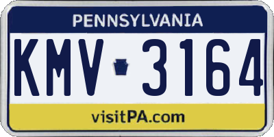 PA license plate KMV3164