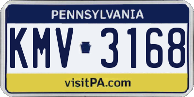 PA license plate KMV3168