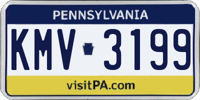 PA license plate KMV3199