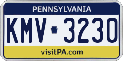 PA license plate KMV3230