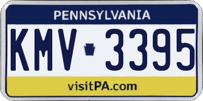 PA license plate KMV3395