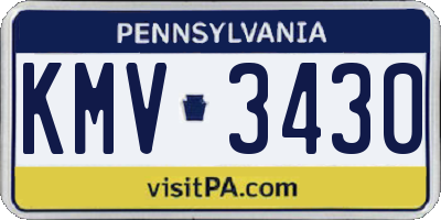 PA license plate KMV3430