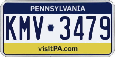 PA license plate KMV3479