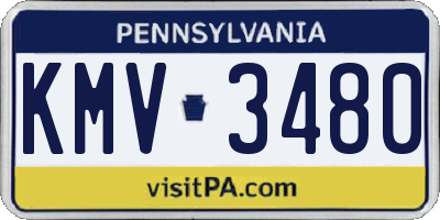 PA license plate KMV3480