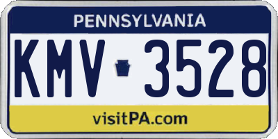 PA license plate KMV3528