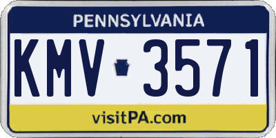 PA license plate KMV3571