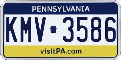 PA license plate KMV3586
