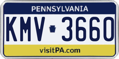 PA license plate KMV3660