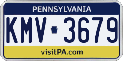 PA license plate KMV3679