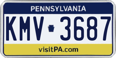 PA license plate KMV3687