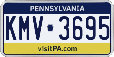 PA license plate KMV3695