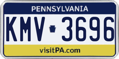 PA license plate KMV3696