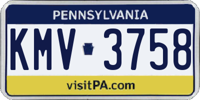 PA license plate KMV3758