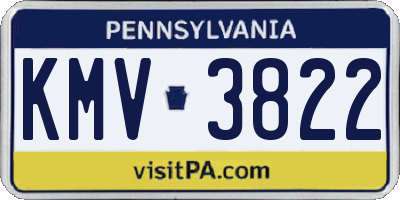 PA license plate KMV3822