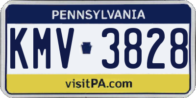 PA license plate KMV3828