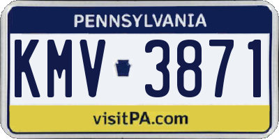 PA license plate KMV3871