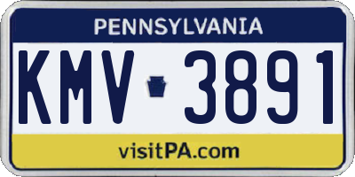 PA license plate KMV3891